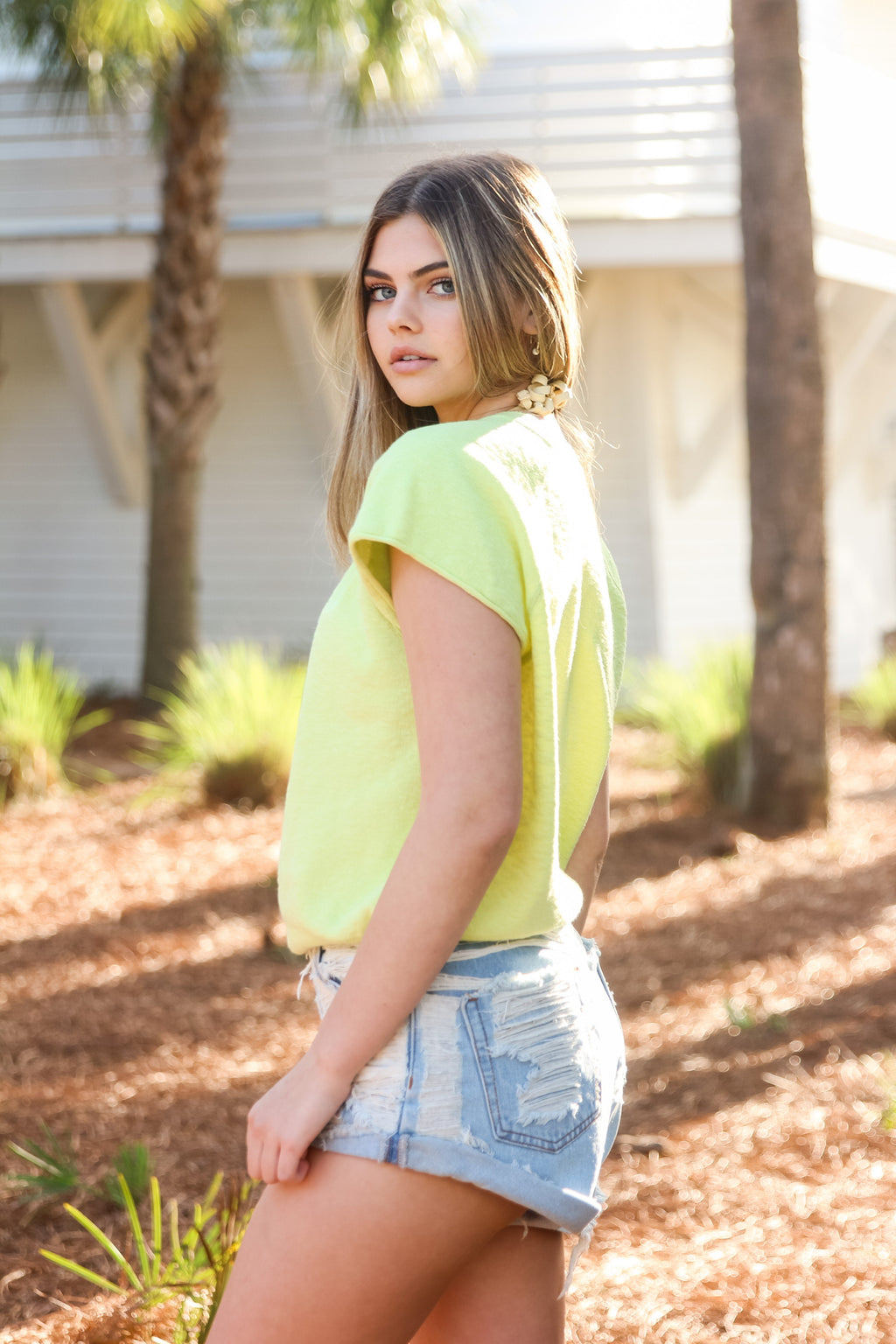 Lime Sweater Top