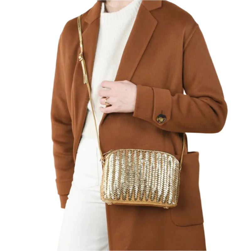 Bright Gold Woven Bag