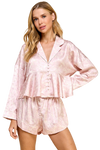 Floral Satin Print Pajama Set