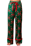 Green Red Bow PJ Pant Set