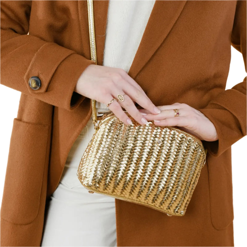 Bright Gold Woven Bag