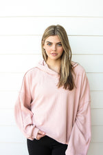 Oversized Boxy Pink Hoodie