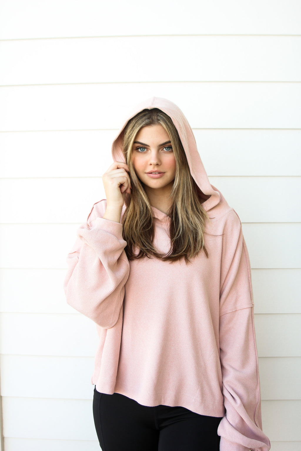 Oversized Boxy Pink Hoodie