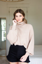 Overlap Turtleneck Sweater