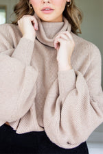 Overlap Turtleneck Sweater