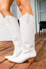 Agency Tall White Boot